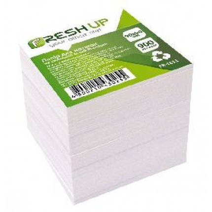 Блок паперу Fresh Up FR-1611 для нотаток білий не клеєний ПРЕМІУМ 90х90х900арк (1/36), фото 1