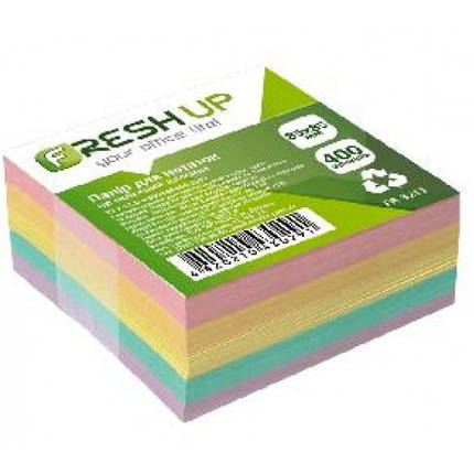Блок паперу Fresh Up FR-3211 для нотаток класика не клеєний 85х85х400арк (1/30), фото 1