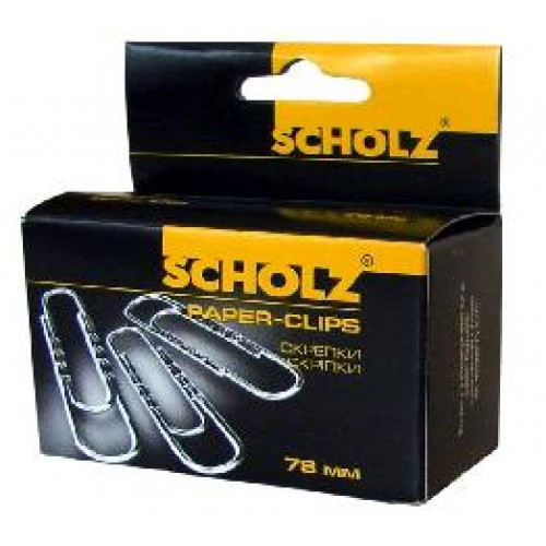 Скріпки SCHOLZ 4704 78мм 100шт прямі (1/10/500)