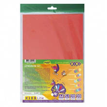 Картон кольоровий А4 20арк Zibi 1969 КРЕАТИВ набір з 5 різновидів спеціалізованого одностор