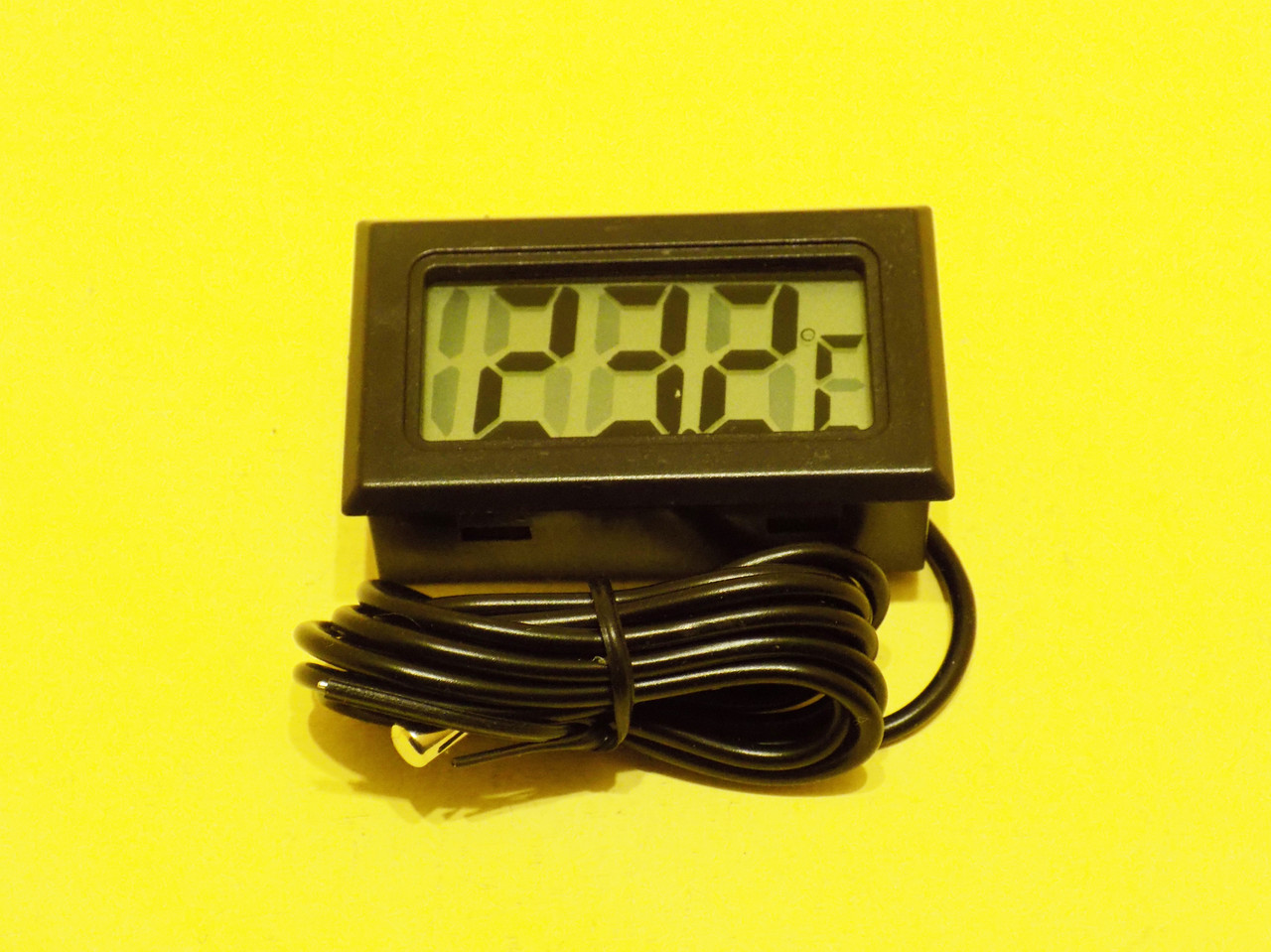 Термометр електронний чорний, датчик 1м, фото 1