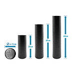 Ролер (валик) масажний для йоги, пілатесу, фітнесу 30см (чорний), фото 2