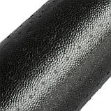 Ролер (валик) масажний для йоги, пілатесу, фітнесу 30см (чорний), фото 6