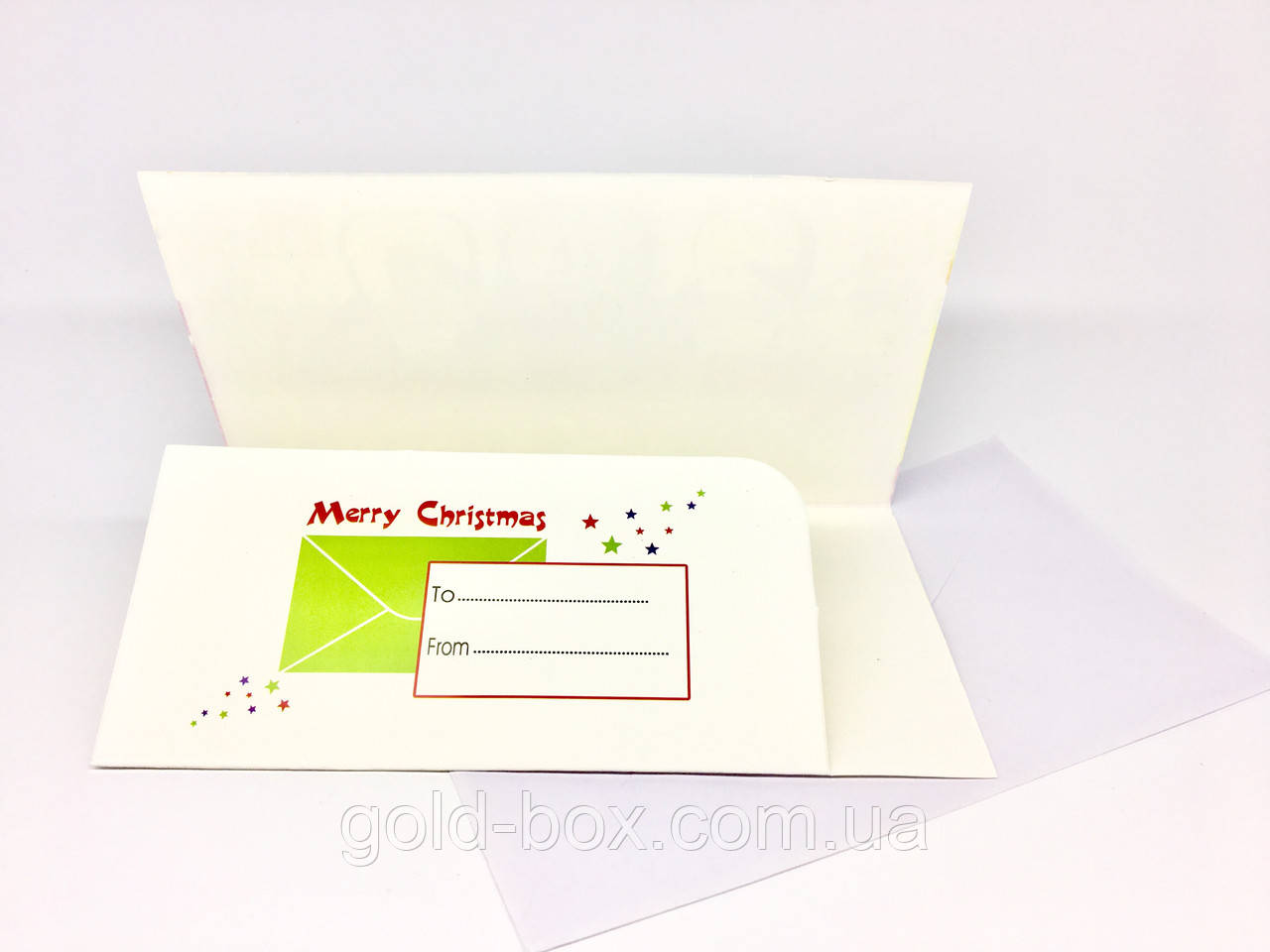 Новогодние открытки с глиттером + конверт - фото 2 - id-p846877930