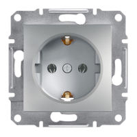 Розетка із заземленням Schneider Electric Asfora Алюміній EPH2900161