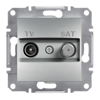 Розетка телевизионная + спутник конечная TV-SAT Schneider Electric Asfora Алюминий EPH3400161