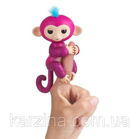 Блискуча мавпочка Fingerlings Glitter Ruzz 100% Оригінал WowWee (з ковдрком)