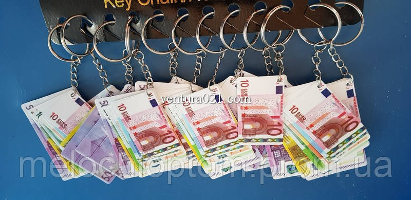 Брелок для ключів із пластику "Грозь банкнот євро" - фото 2 - id-p846901659