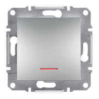 Кнопка з підсвіткою Schneider Electric Asfora Алюміній EPH1600161