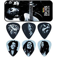 Медиаторы Dunlop BOBPT03M Bob Marley Signature Silver Portrait Medium 6pcs