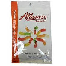 Желейные конфеты Albanese Assorted Fruit Mini Gummi Worms, 141 г