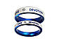 Парные кольца "Хранители любви" серебристо-синие, фото 2