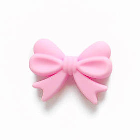 Бантик (пейл-пінк) силіконові намистини