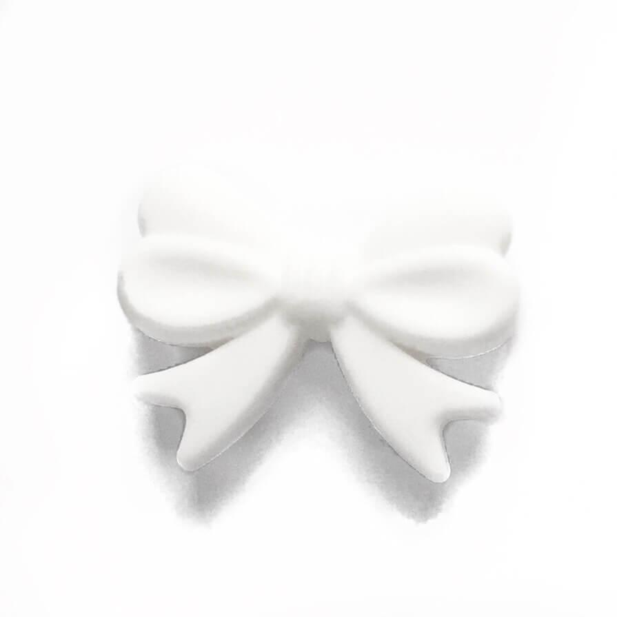 Бантик (білий) силіконові намистини, фото 1
