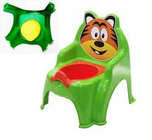 Горщик дитячий Тигр салатовий, горщик дитячий Долоні