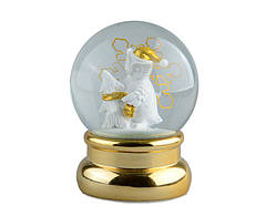 Снігова куля Сова з ялинкою 13.6 см новорічний і різдвяний подарунок