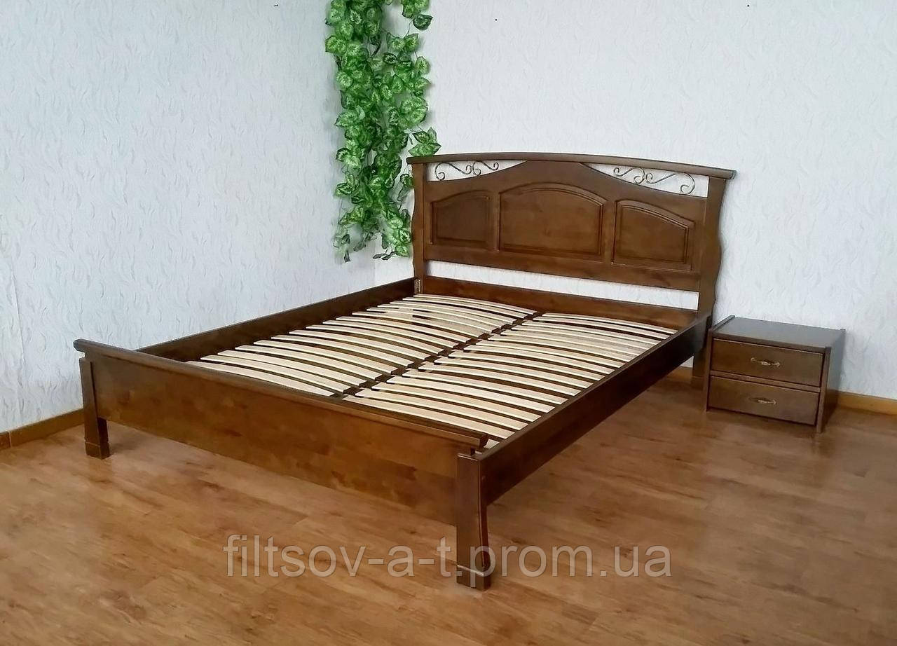 Двуспальная деревянная кровать "Марго" из массива натурального дерева от производителя (цвет на выбор) - фото 4 - id-p238771048