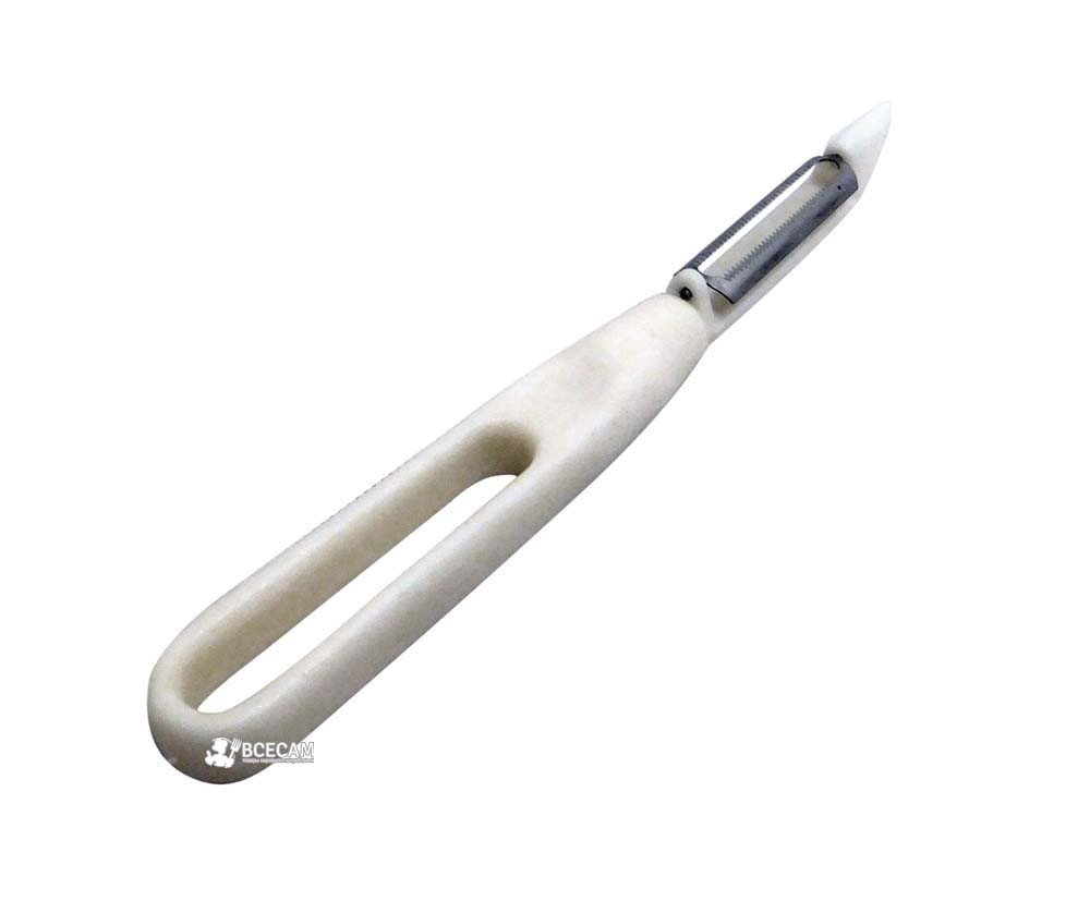 Ніж із пластмасовою ручкою для очищення овочів і фруктів (економка, двостороннє зубчасте лезо)