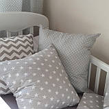 Бортики (захист) у дитяче ліжечко (ціна за 1 подушку 30 на 30 см) на сiнтепонi та хол-рi, фото 3