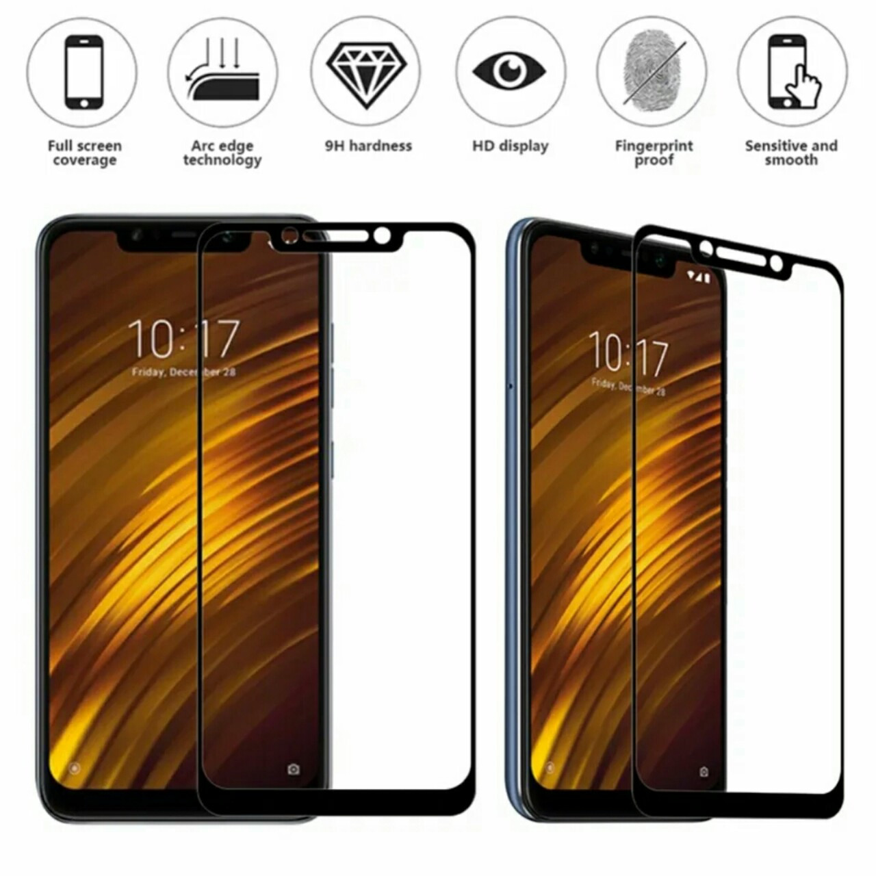 Закаленное защитное Стекло 0.26 мм для Xiaomi Pocophone F1 - фото 1 - id-p374934642