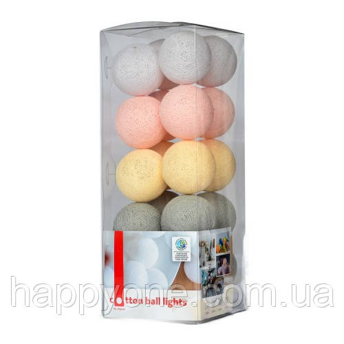 Тайська LED-гірлянда "Vintage" (20 кульок) на батарейках, фото 1