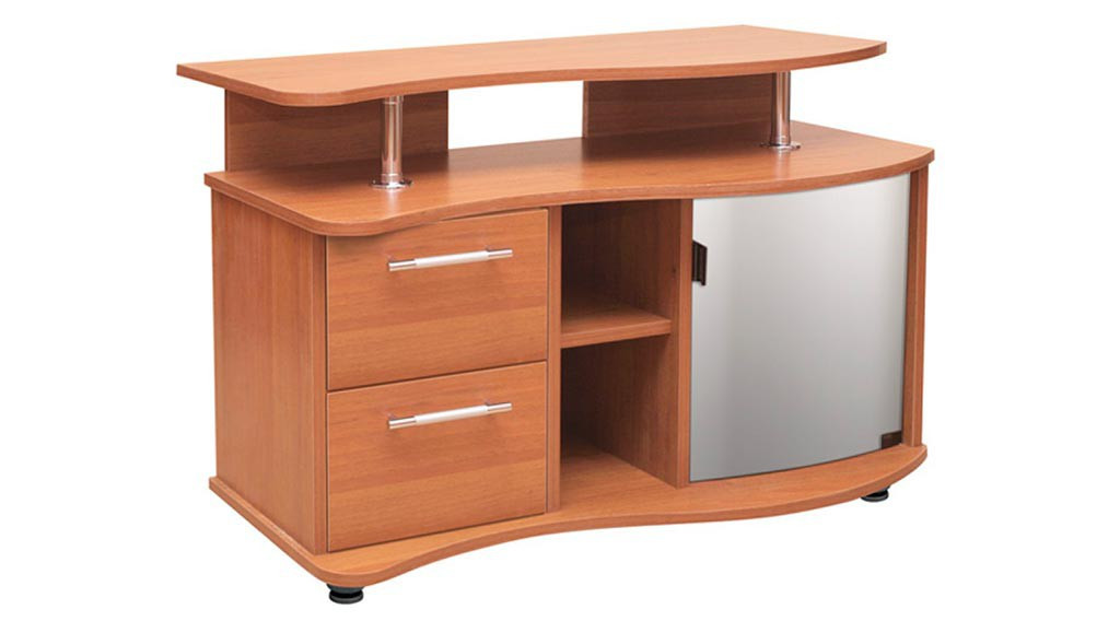 Тумба під телевізор з ДСП/Скло Бостон Пехотін, фото 1