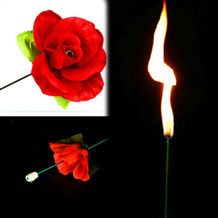 Реквізит для фокусів | Факел перетворюється в розу (червона)