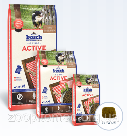 Корм Bosch (Бош) ACTIVE для дорослих собак з підвищеним рівнем активності, 15 кг