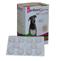 Кардишур 10 мг CARDISURE 10 mg для лікування серцевої недостатності у собак, 10 таблеток