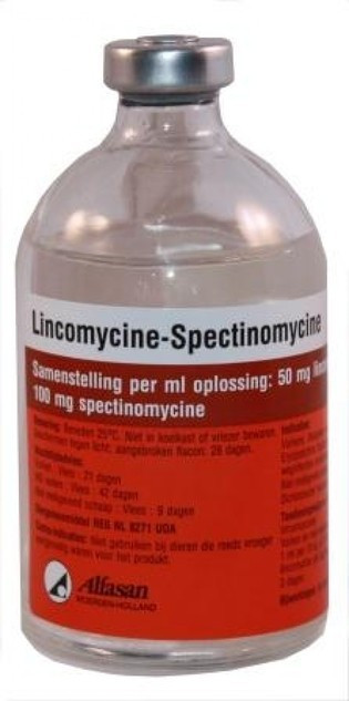 Лінкоміцин-Спектиномицин 10% LINCOMYCINE - SPECTINOMYCINE лікування пневмонії, ентериту, 100мл