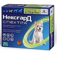 Нексгард Спектра Nexgard Spectra для собак вагою 7,5-15 кг таблетки від блох і кліщів, 1 табл