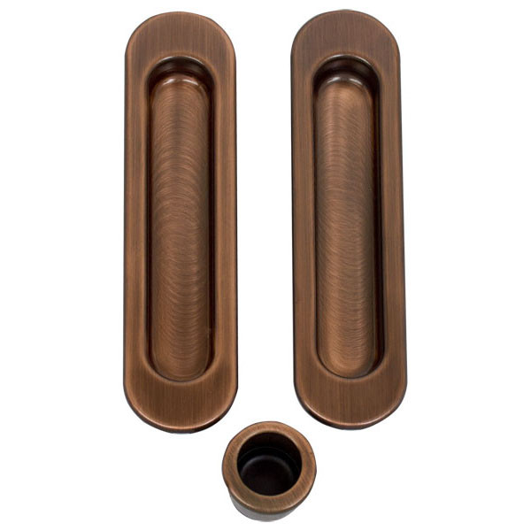 Набір ручок для розсувних дверей AGB Scivola бронза (Італія), фото 1