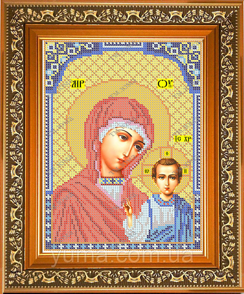 Схема для вишивки бісером Казанська ікона Божої Матері, фото 1