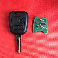 Ключ Пежо PEUGEOT 2 кнопки, с чипом ID46, PCF 7941, 433 Mhz, лезвие NE73