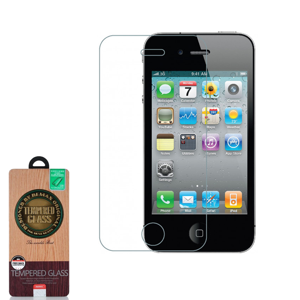 Захисне Скло Remax 2 pcs Round Cut Tempered Glass for iPhone 4