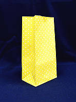 Подарунковий паперовий пакет "Жовтий" 190х95х65 (100шт.)