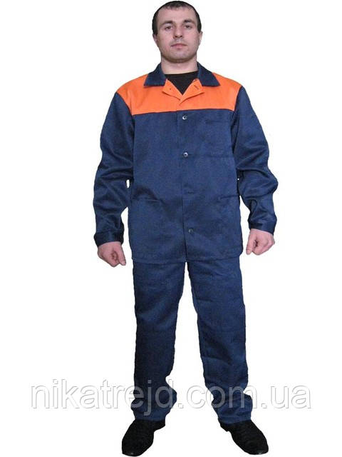 Костюм робочий із оранжевою кокеткою