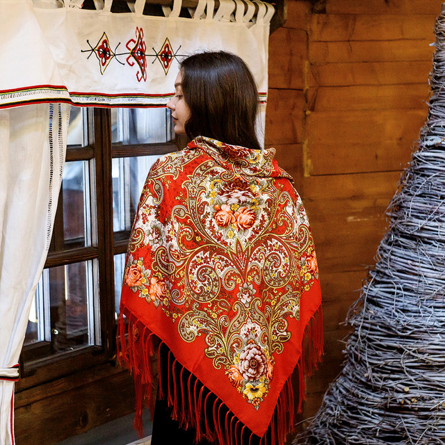 павлопосадский шерстяной платок