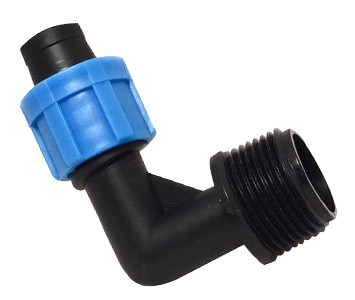 Кут з зовнішньою різьбою 1/2" для крапельної стрічки
