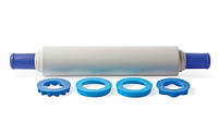 Скалка з кільцями-насадками Tupperware в синьому кольорі