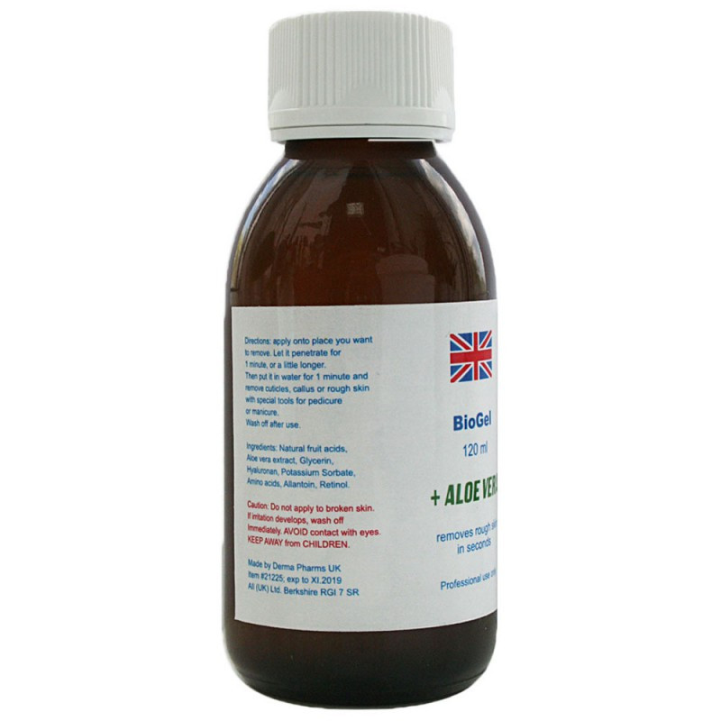 Ремувер для педикюру та манікюру, BIOGEL, (Aloe Vera) 120 мл., фото 1
