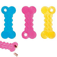 Karlie-Flamingo (Карли-Фламинго) GOOD4FUN BONE игрушки для лакомств для собак, косточки рельефные яркие, резина