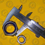 Гайка шестигранна з нейлоновою вставкою DIN 985 М14 ЦБ, фото 3