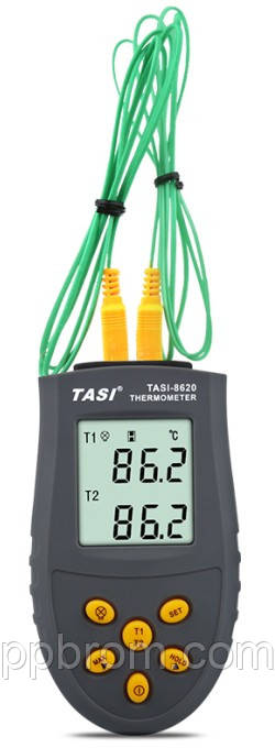 2-х канальний термометр з термопарами "TASI-8620" (-50...1350°C)