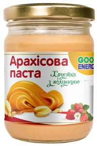 Арахісова паста Good Energy хрустка з полуницею 250 г