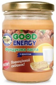 Фундукова паста Good Energy з арахісом 250 г