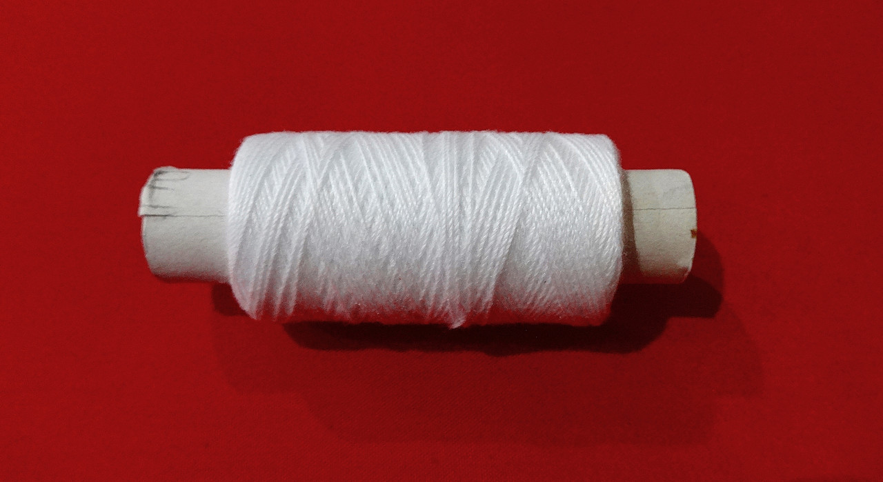 Нитка No10 армована особливо міцна біла, фото 1