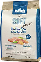 Корм BOSCH (Бош) SOFT Chicken Sweetpotato Юніор для молодих собак Курка+солодкий картопля, 12,5 кг