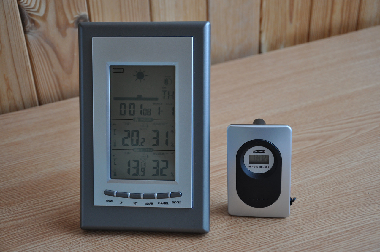 Домашня Метеостанція з зовнішнім радіо датчиком М-209, фото 1