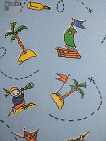 Рулонні штори Дитячі Пірати B-351 блакитний